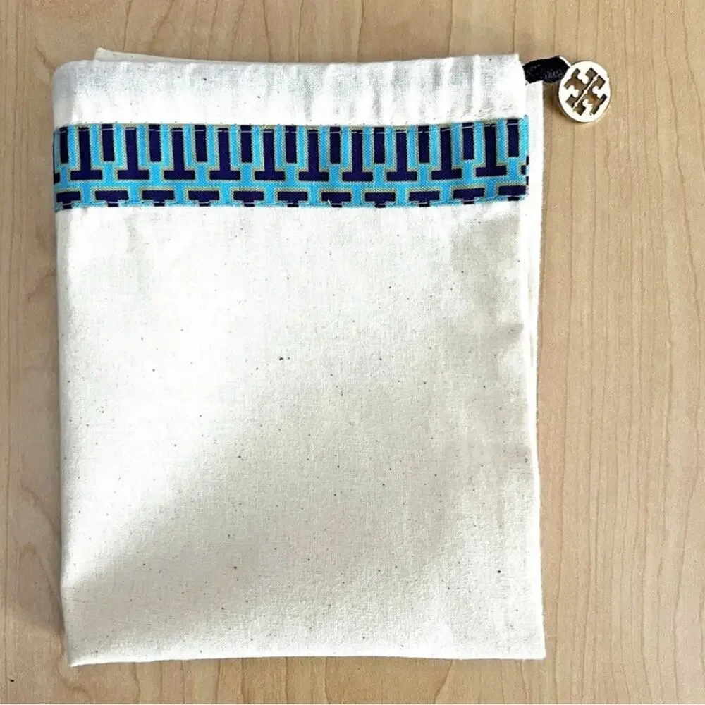 Tory Burch Dust Bag Drawstring Cloth Logo Charm Storage Authentic 12 x 1…